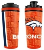 Denver Broncos Orange 26oz 4D Stainless Steel Ice Shaker