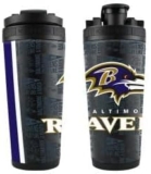 Baltimore Ravens Black 26oz 4D Stainless Steel Ice Shaker