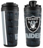 WinCraft Las Vegas Raiders Black 26oz 4D Stainless Steel Ice Shaker