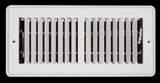 6″ X 10″ Mobile Home RV Floor Register Vent Grille with Back Dampers – Fixed Blades – 2 Way Deflection – White