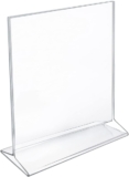 Azar Displays 142709 5.5-Inch Width by 7-Inch Height Top-Load Acrylic Sign Holder, 10-Pack