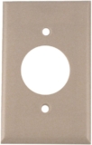 Leviton 86004 1-Gang Single 1.406 Inch Hole Device Receptacle Wallplate, Standard Size, Thermoset, Device Mount, Ivory