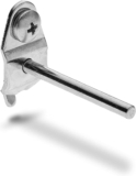 Triton Products LocBoard DuraHook 71220 2″ Single Rod Straight 3/16″ Zinc Plated Steel Pegboard Hook