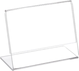 Azar Displays 112723 7″ W x 5″ H Horizontal L-Shaped Sign Holder-10pk