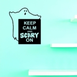 Design with Vinyl US V JER 2526 2 Top Selling Decals Keep Calm And Scary On Wall Art Size: 16 Inches X 24 Inches Color: Black, 16″ x 24″