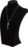 Coward Big Necklace Bust Stand for Selling Show, Black Velvet Necklace Jewelry Display Holder for Home Use or Store Shop Show (13″ Hight)