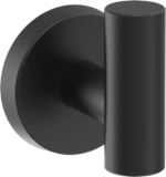 Amerock BH26542MB | Matte Black Single Robe Hook | 2-1/4 in. (57 mm) Length Towel Holder | Arrondi | Towel Hook for Bathroom | Bathroom Hardware | Bath Accessories
