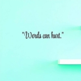 Design with Vinyl US V SOS 747 1 Top Selling Decals Words Can Hurt. Wall Art Size: 6 Inches X 20 Inches Color: Black, 6″ x 20″