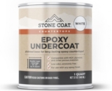Stone Coat Countertops Epoxy Undercoat 1 Quart (32 Fl Oz White) High-Bond Epoxy Primer for MDF, Plywood, and Porous Surfaces – Essential for DIY Epoxy Countertop Kits