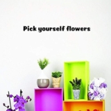 Design with Vinyl US V SOS 1040 3 Top Selling Decals Pick Yourself Flowers. Wall Art Size: 10 Inches X 36 Inches Color: Black, 10″ x 36″