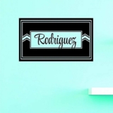 Design with Vinyl US V JER 4101 1 Top Selling Decals Rectangle Family Frames Wall Art Size: 10 Inches X 20 Inches Color: Black, 10″ x 20″