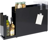 Yamazaki Home Tower Seasoning Condiments Spice Rack With Drawer, Kitchen Food Storage Container – Steel