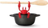 OTOTO Red the Crab Silicone Utensil Rest – Kitchen Gifts, Silicone Spoon Rest for Stove Top – Heat-Resistant, Funny Kitchen Gifts, Cooking Gifts – Non-Slip Spoon Holder Stove Organizer, Steam Releaser