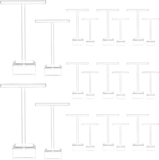 Acrylic Earrings Display Holder T-bar Earrings Stand Holder Tree Stand Countertop Hanging Jewelry Organizer for Necklaces Bracelet