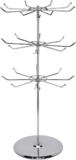 Polmart 3-Tier Spinning Display Stand ，Heavy Duty Adjustable Countertop Stand for Retail, Jewelry, Cosmetics, Crafts ，Sturdy Metal Base 360° Rotating Tiers with Height Adjustable (Silvery)