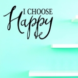 Design with Vinyl US V JER 3202 1 Top Selling Decals I Choose Happy Wall Art Size: 12 Inches X 18 Inches Color: Black, 12″ x 18″