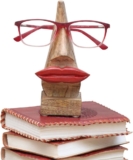 Kamla Sellers Quirky Wooden Nose Shaped Eyeglass Spectacle Holder Display Stand Home Decorative Store Indya Gifts