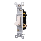 GE Grounding Toggle Switch, Single Pole, In Wall On/Off Fan & Light Switch Replacement, 15 Amp, Great for Home, Office & Kitchen, UL Listed, Light Almond, 18268