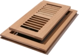 Decor Grates WLF410-U Floor Register, Single, Unfished Oak
