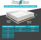 Pull Out Drawer Organizer for Cabinets, Gliding Soft Close Shelves for Kitchen, Pantry, Bathroom, & Storage Organization, White Melamine with MDF Core 16 Inch Wide x 21.4 Inch Deep