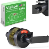 VIZILOK ADA Compliant, Single Egress Indicator Privacy Lock C5FA-R Durable ANSI Grade 2 Comp Commercial RightHanded Non Reversible in-Use or Vacant Push Button Lever – Oil Rubbed Bronze