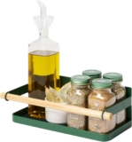 YAMAZAKI Home Strategist Magnetic Spice Storage Rack Organizer For Fridge – Steel + Wood