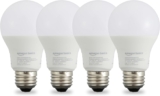 Amazon Basics Smart A19 LED Light Bulb, Dimmable Soft White (2700K), 9W (60W Equivalent), 800LM, Works with Alexa Only, 2.4 GHz Wi-Fi, No Hub Required, 4 Pack
