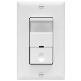 TOPGREENER Motion Sensor Light Switch, PIR Motion Sensor Switch, Occupancy Sensor Light Switch, 150W LED/CFL, 1/4HP, Neutral Wire Required, Single Pole, TDOS5-W, White