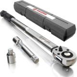 SuZhi1/2 Inch Torque Wrench 10-160FT-LB/13.6-217.1 Nm with Extension Bar and 1/2”-3/8” Adapter For Car Wheels(88 ft.lb) / Motorcycle/Spark Plug/Wheel/Oil chang/Engine/Transmission System