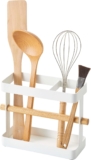 Yamazaki Home Wide Tool Stand – Kitchen Utensil Holder, Cooking Storage Organizer – No Assembly Req.