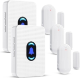 Daytech Wireless Door Sensor Chime – 800ft Range, 20 Chimes, 5 Adjustable Volume, Mute Mode, LED Indicator, Door Open Alert for Business/Home