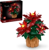 LEGO Icons Poinsettia Building Set – Artificial Flower Decorations & Centerpieces for Table, Adults Ages 18+ – 10370