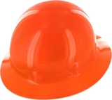 Fibre-Metal by Honeywell SuperEight Thermoplastic Full Brim Hard Hat with 8-Point Ratchet Suspension, Hi-Viz Strong Orange