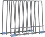 IDEATECH Reusable Storage Bags Rack, Drying Rack for Storage Bags, Stainless Stand for Reusable Storage Bags, File Organizer Desktop Storage Book Shelf (Grey)