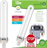 OttLite 13W Replacement Tube Light Bulb with Magnetic Ballast Bulb – Compact Fluorescent Light Replacement for Lamps Purchased Before 2008, Natural Daylight, Low Heat & Glare Type A Light Bulb…