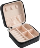 KElofoN Travel jewelry Organizer Travel jewelry case Travel Jewelry box Small Jewelry Organizer Box for Girls Women（black）