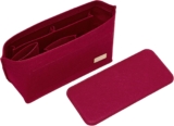 Doxo Purse Bag Organizer Insert for Handbags Suitable for Neverfull MM City 33 Tote Bags (Large,Burgundy)