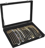 Velvet Necklace Display Jewelry Tray 20 Hook Necklace Tray Necklace Pendant Jewelry Tray for Women and Girls