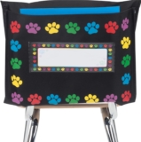 Really Good Stuff Paw Prints Border Store More Deep-Pocket Chair Pockets – 6 Pack