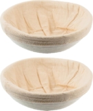 Set of 2 Round 9.8 inch Banneton Bread Proofing Basket SUGUS HOUSE – Brotform Bread Dough Rising Baking Bowl Dough Gifts for Bakers Proving Baskets for Sourdough Bread