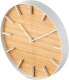 Yamazaki Home Wall Clock – Modern Wood Home Decoration Steel + Wood One Size Ash
