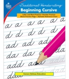 Carson Dellosa Beginning Cursive Handwriting Workbook, Traditional Writing Book With Number and Letter Tracing and Sight Words Practice, Classroom or Homeschool Curriculum (Traditional Handwriting)