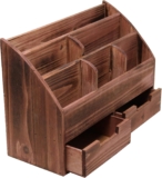 Executive Office Solutions Vintage Rustic Wooden Office Desk Organizer & Mail Rack For Desktop, Tabletop, or Counter – Distressed Torched Wood-Store Supplies, Desk Accessories, Mail – Cherry (WO3)