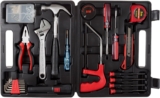 Household Hand Tools, 65 Piece Tool Set by Stalwart, Includes Hammer, Adjustable Wrench, Screwdriver Set, and Pliers – Great for DIY Projects
