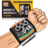 Valentines Day Gifts for Him Boyfriend Husband, Magnetic Wristband for Tools, Cool Gadgets for Men Dad, Tool Belts with 15 Strong Magnets for Holding Screws, Nails, Wrenches, Drill Bits