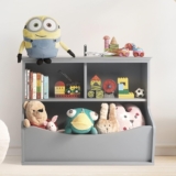 CAPHAUS Kids’ Multifunctional Book and Toy Storage Cubby – Open Shelf Organizer for Nursery, Playroom, Closet – Home Organization Toy Bookcase