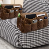 MEHIDFY Armchair Caddy Remote Control Holder for Couch Recliner Armrest Organizer Non Slip Couch Arm Covers for Sofa with 14 Pockets Storage for Magazine, Tablet, Phone, iPad (Brown 2pcs)