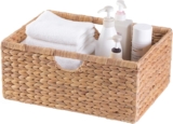 Foldable Natural Water Hyacinth Storage Bin, Medium