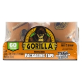 Gorilla Tough & Wide Packing Tape, Clear Tape, 2.83″ x 30 Yd, 2 Rolls (Pack of 1) – For Moving, Shipping and Storage