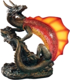 Design Toscano Viper the Serpent Dragon Illuminated Mosaic Glass Sculpture